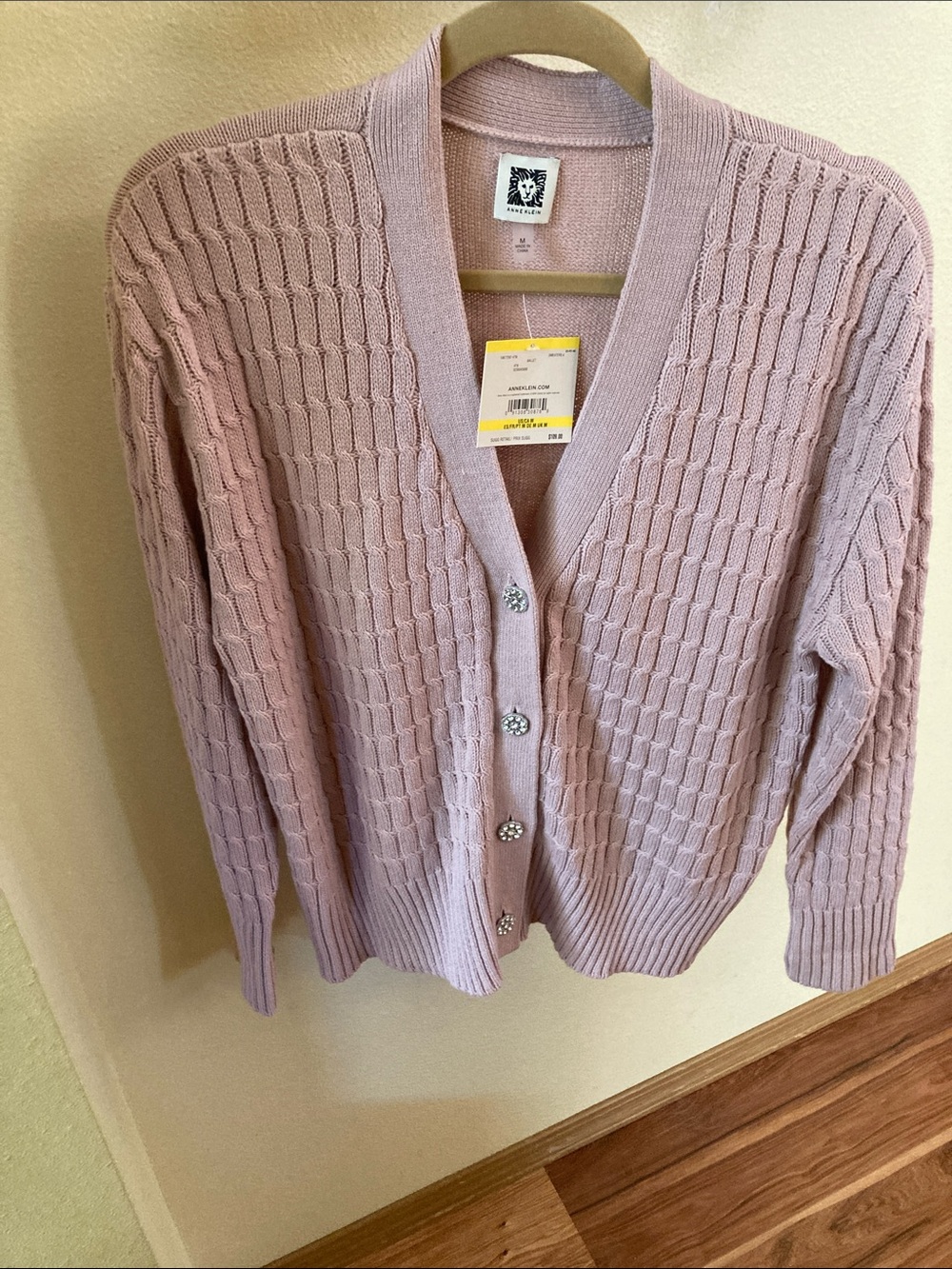 Light Pink Women's Knit Cardigan Sweater